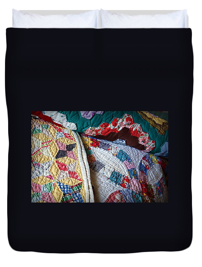 Quilt Duvet Cover featuring the photograph Quilted Comfort by Cricket Hackmann