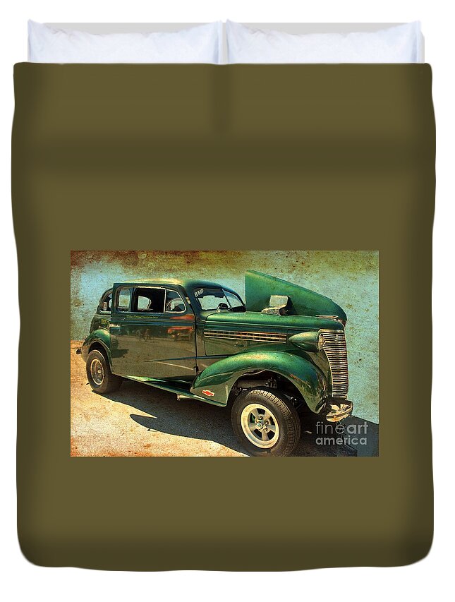 Custom Car Duvet Cover featuring the photograph Race Ready by Bill Thomson