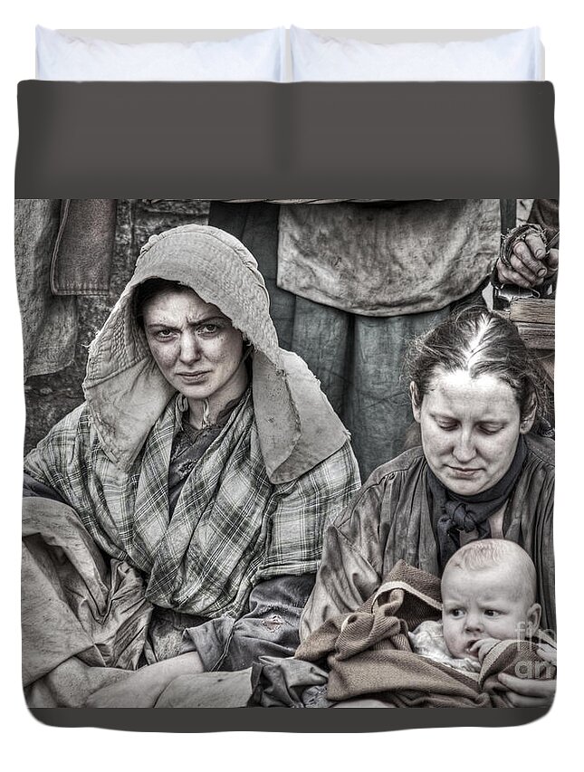 Ragged Duvet Cover featuring the photograph Ragged Victorians 8 by David Birchall