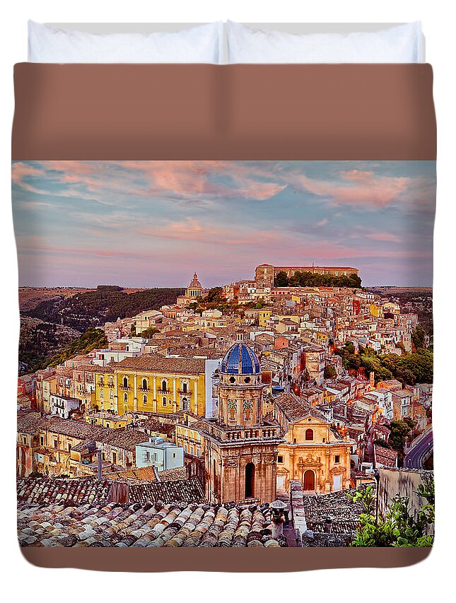2015 Duvet Cover featuring the photograph Ragusa Ilba by Robert Charity