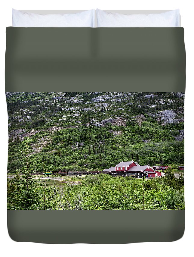 Summer Duvet Cover featuring the photograph Railroad to the Yukon by Ed Clark