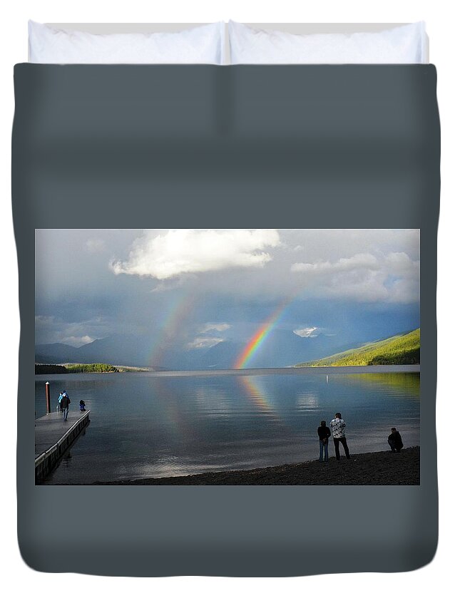 Rainbow Duvet Cover featuring the photograph Rainbow 1 by Marty Koch