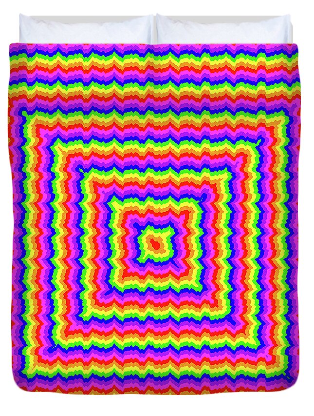 Rainbow Duvet Cover featuring the digital art Rainbow #3 by Barbara Tristan