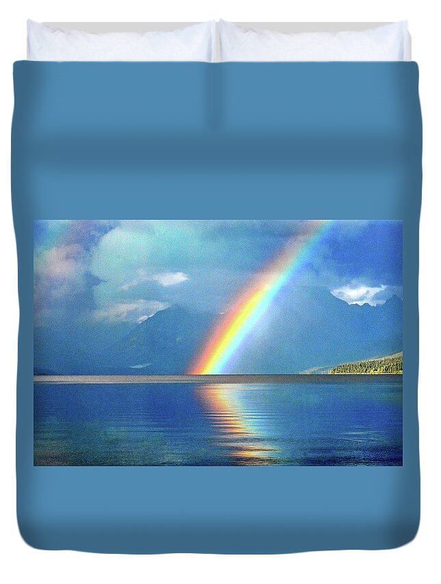 Rainbow Duvet Cover featuring the photograph Rainbow 3 by Marty Koch