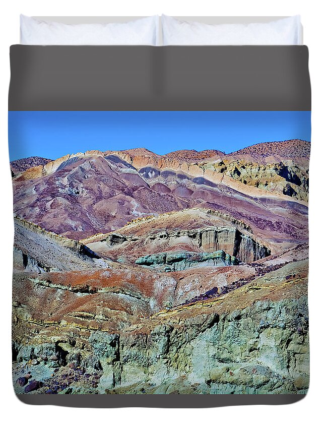 Rainbow Basin Duvet Cover featuring the photograph Rainbow Basin National Natural Landmark by Kyle Hanson