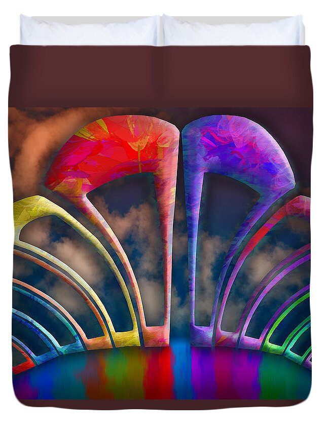 Photography Duvet Cover featuring the photograph Rainbow Hill by Paul Wear