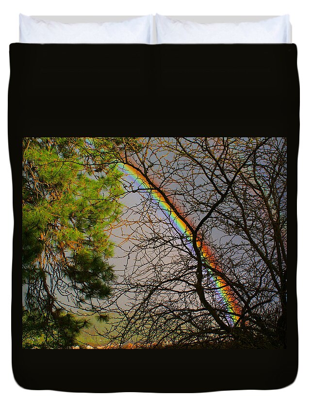 Nature Duvet Cover featuring the photograph Rainbow Tree by Ben Upham III