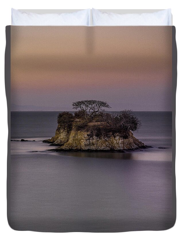 Island Duvet Cover featuring the photograph Rat Rock Island by Janet Kopper
