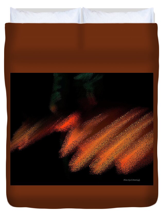 Wall Décor Duvet Cover featuring the photograph Rays in Orange and Gold by Coke Mattingly