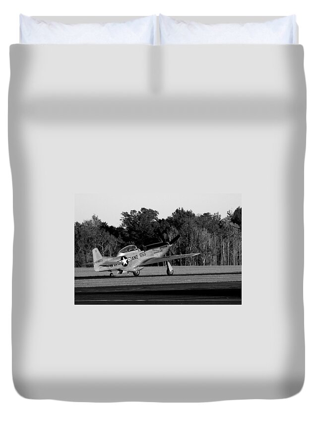 Ww2 Duvet Cover featuring the photograph Ready For Takeoff by David Weeks