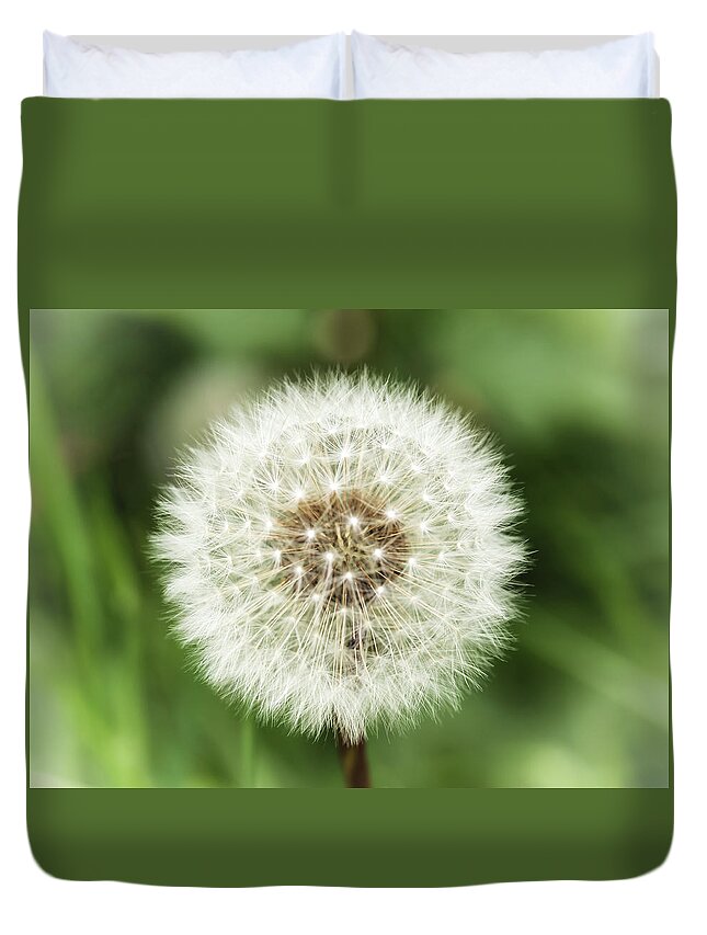 Flower Duvet Cover featuring the photograph Ready for Wishes by Nick Bywater