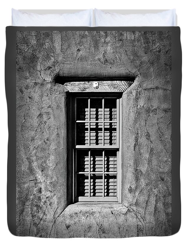 Santa Fe Duvet Cover featuring the photograph Recessed Window - Santa Fe by Stuart Litoff