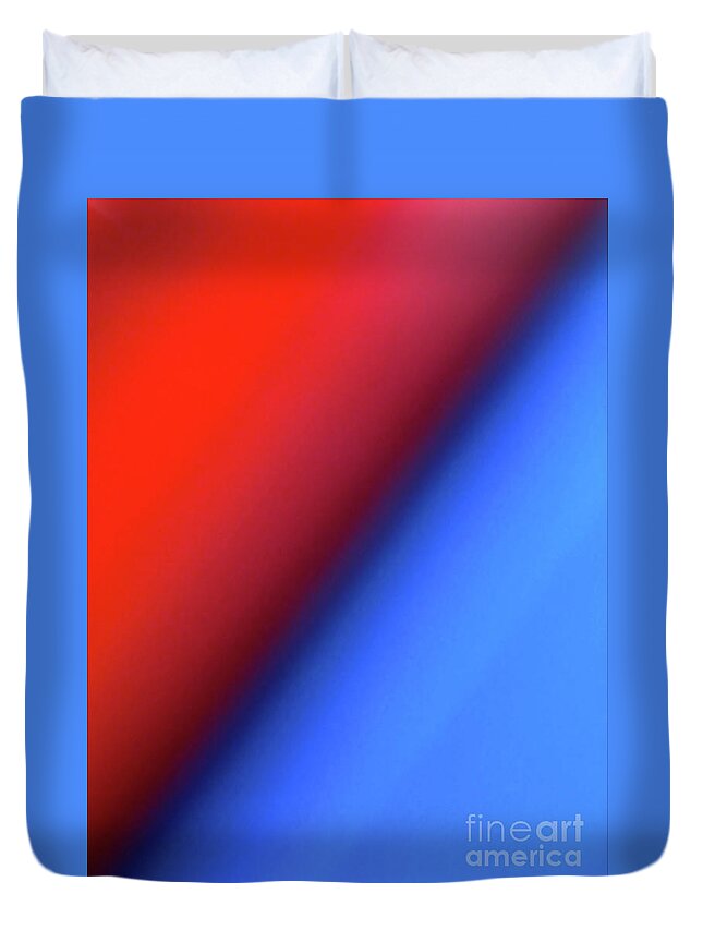 Cml Brown Duvet Cover featuring the photograph Red Blue by CML Brown
