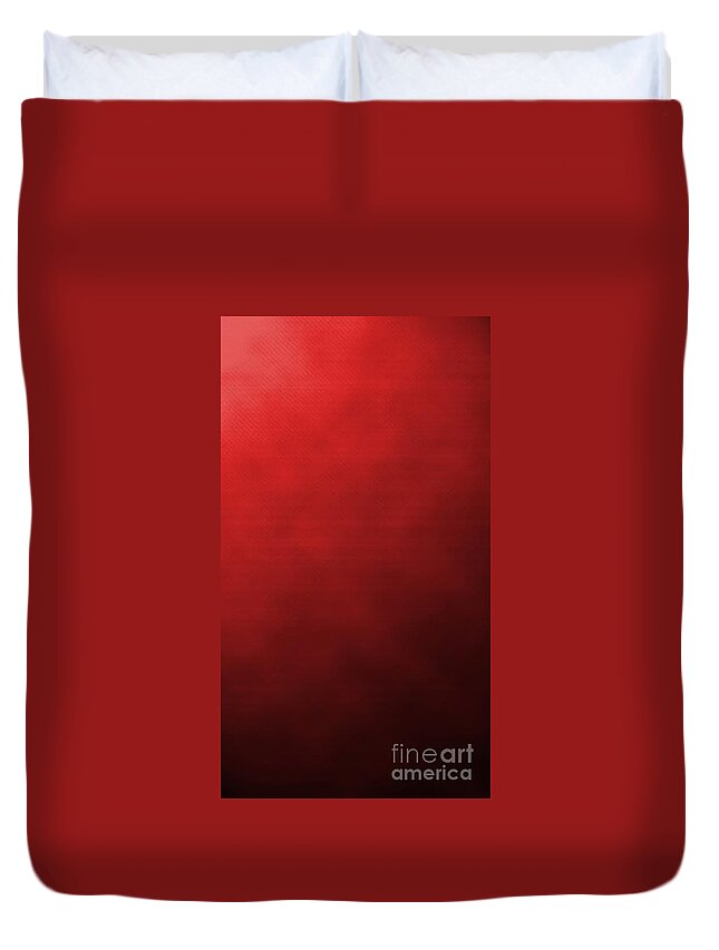 Rooso Duvet Cover featuring the digital art Red Fabric by Archangelus Gallery