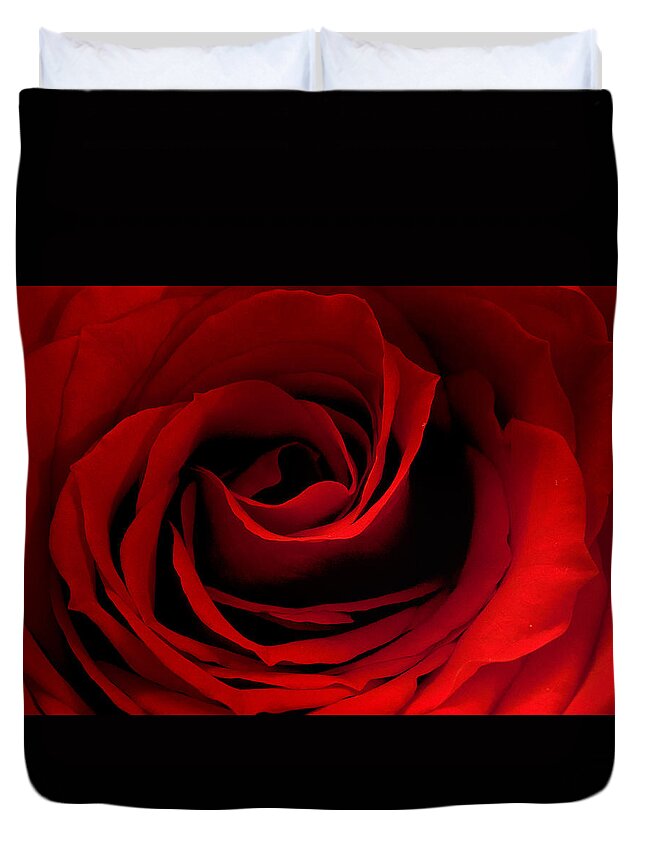 Red Duvet Cover featuring the photograph Red Rose 2 by Joni Eskridge
