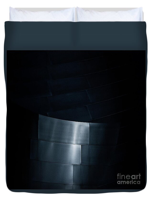 Disney Performing Arts Center Duvet Cover featuring the photograph Reflecting on Gehry by Doug Sturgess