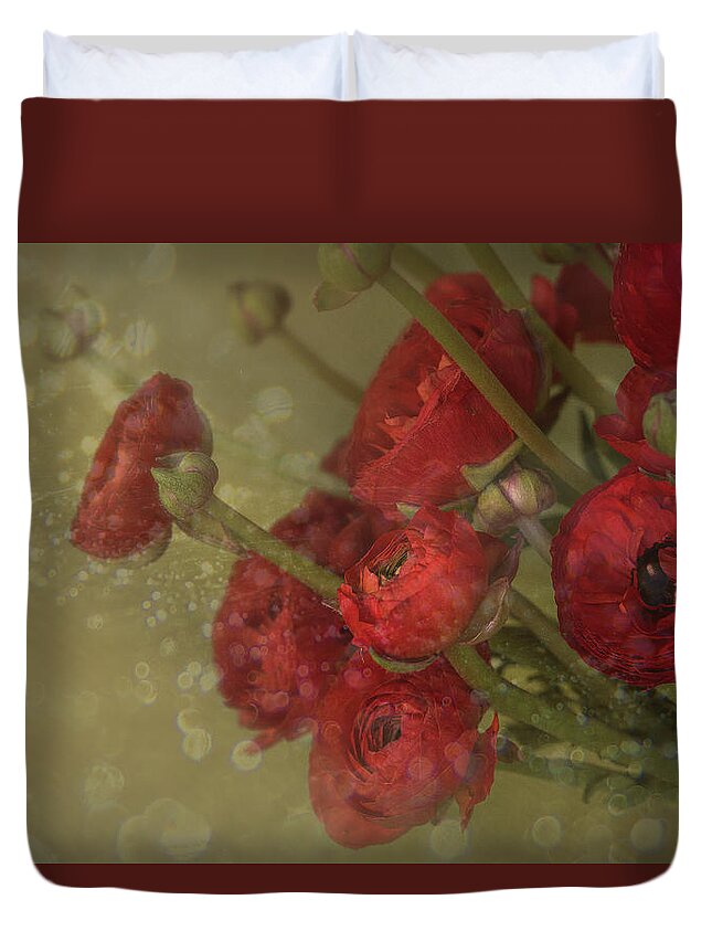 Flowers Duvet Cover featuring the photograph Reflecting You by Vanessa Thomas