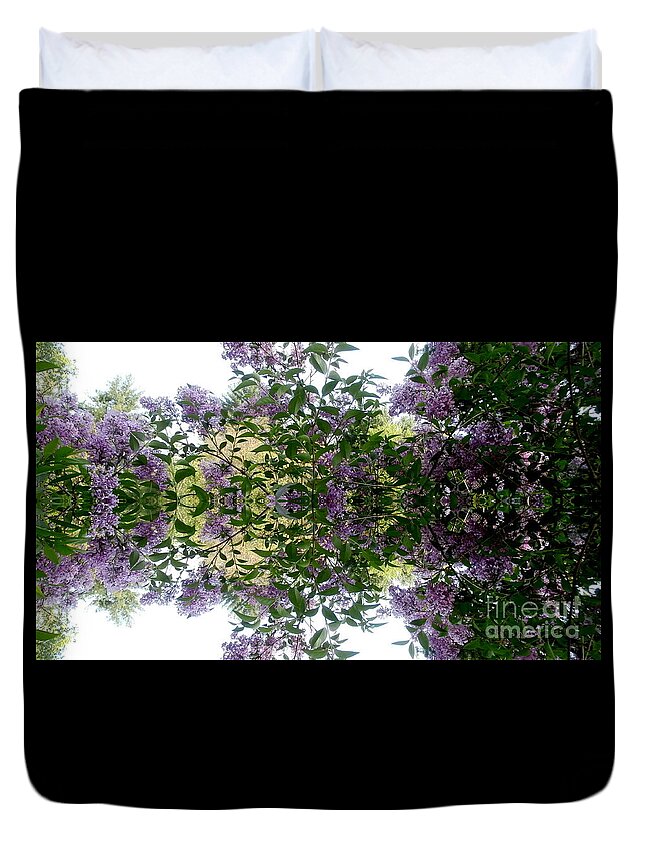 Lilac Duvet Cover featuring the photograph Reflections In Spring by Eunice Miller