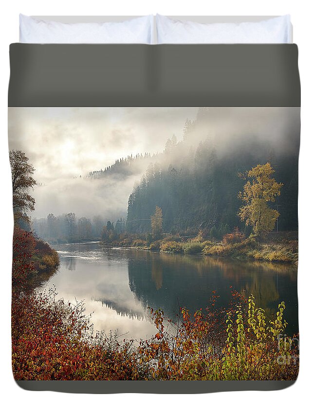 Calder Duvet Cover featuring the photograph Reflections in the Joe by Idaho Scenic Images Linda Lantzy