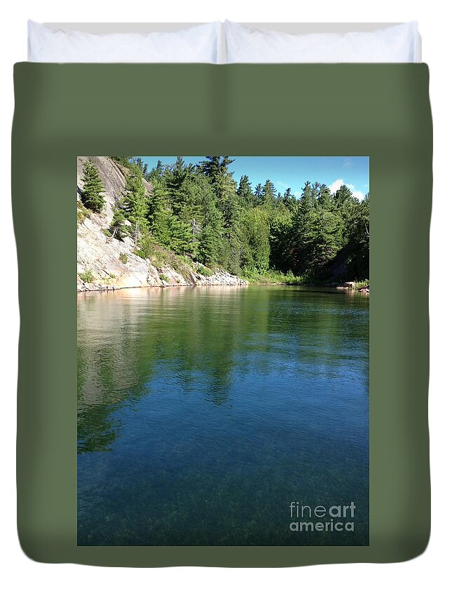 Cover-portage Duvet Cover featuring the photograph Reflections by Lisa Koyle