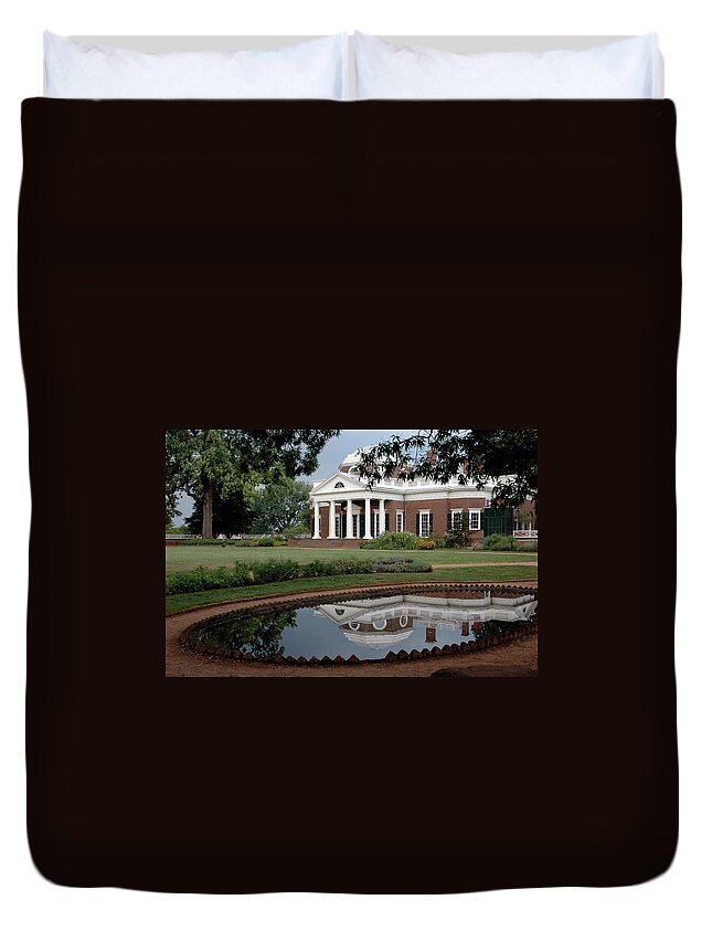 Usa Duvet Cover featuring the photograph Reflections of Monticello by LeeAnn McLaneGoetz McLaneGoetzStudioLLCcom