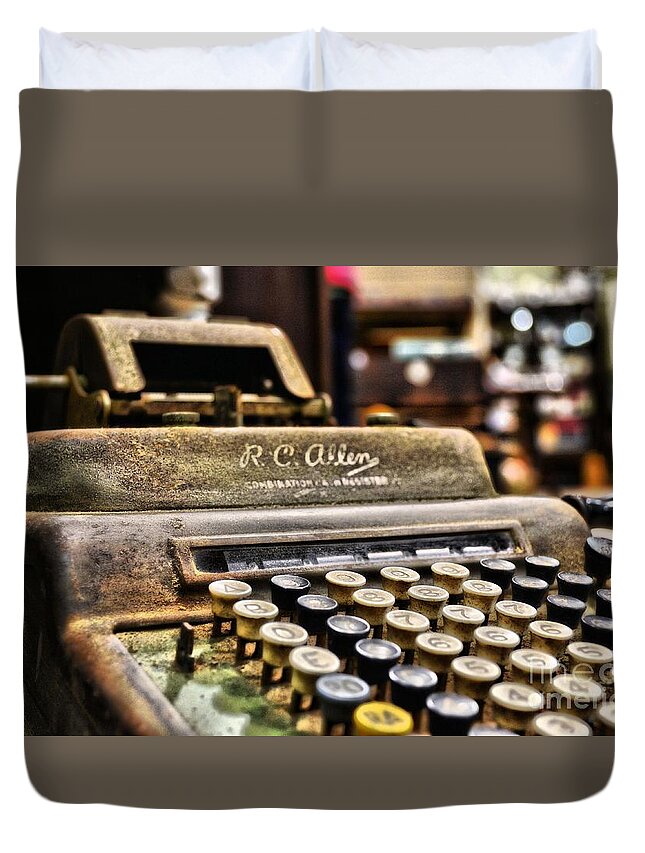 Cash Duvet Cover featuring the photograph Register by Chad and Stacey Hall