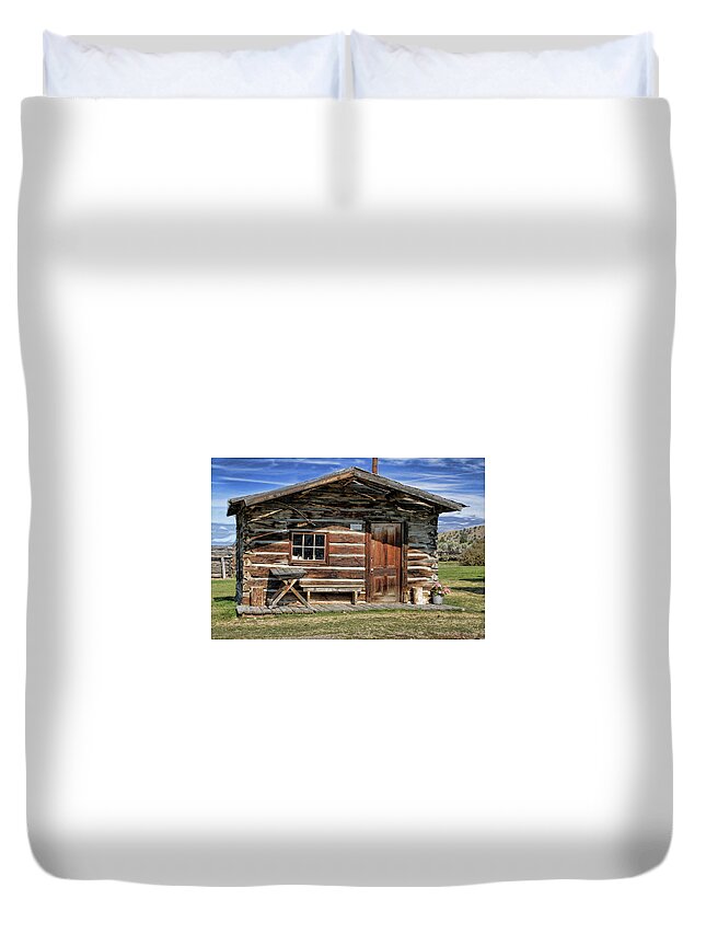 House Duvet Cover featuring the photograph Retro Home by Keith Lovejoy