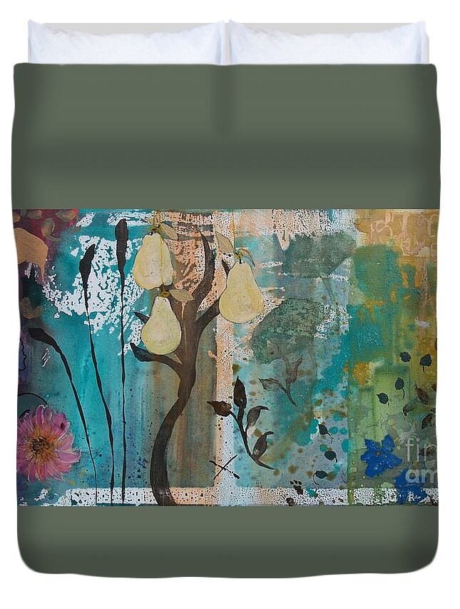 Rhapsody Duvet Cover featuring the painting Rhapsody by Robin Pedrero