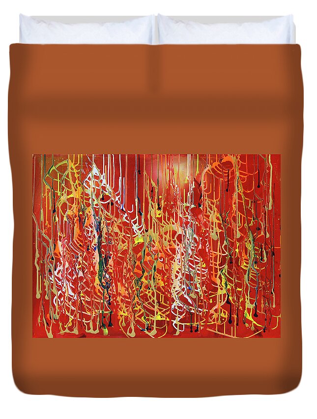 Fusionart Duvet Cover featuring the painting Rib Cage by Ralph White