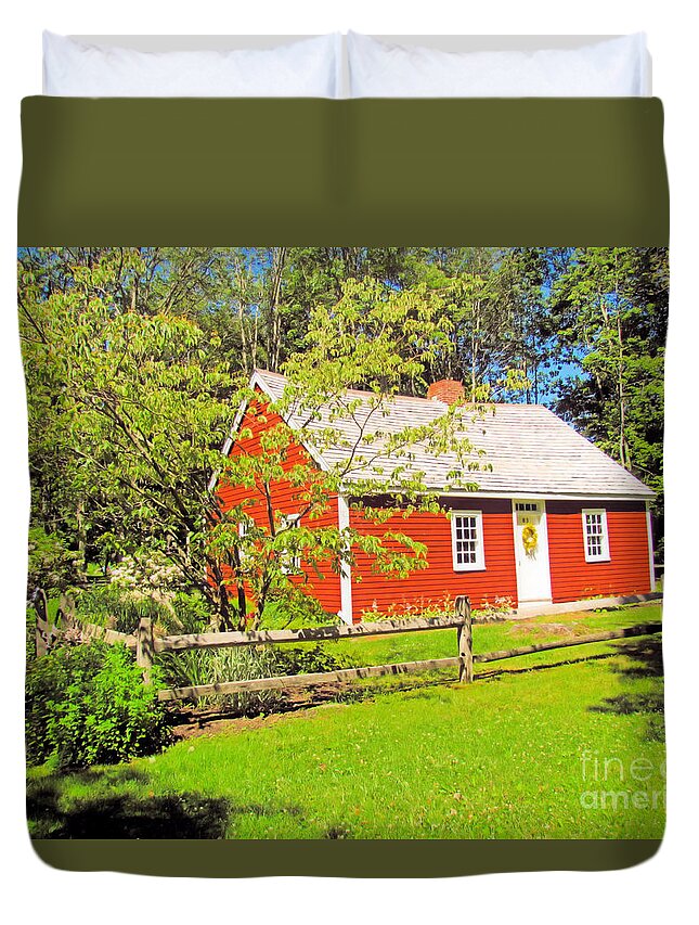 Richard Hunnewell House Duvet Cover featuring the photograph Richard Hunnewell House, Scarborough Maine by Elizabeth Dow