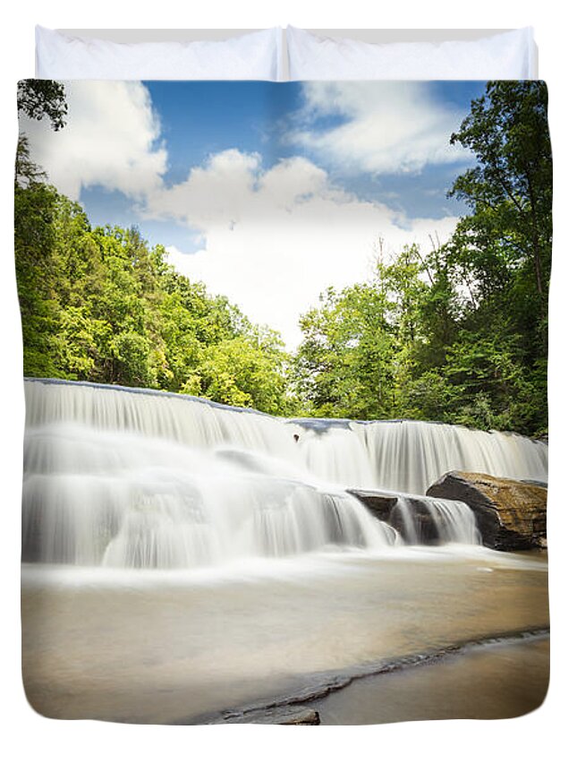 Water Duvet Cover featuring the photograph Riley Moore Falls by Sean Allen