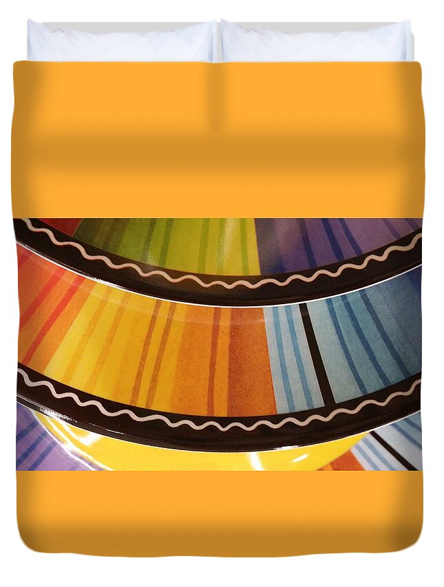Mexico Duvet Cover featuring the digital art Rio Road Side series #22 by Scott S Baker