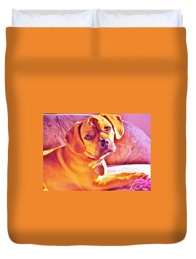 Dog Duvet Cover featuring the photograph Ripple by Susan Carella