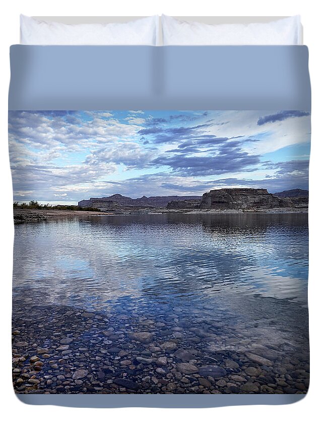 Lake Powell Recreation Area Duvet Cover featuring the photograph Ripples and Reflections by Leda Robertson