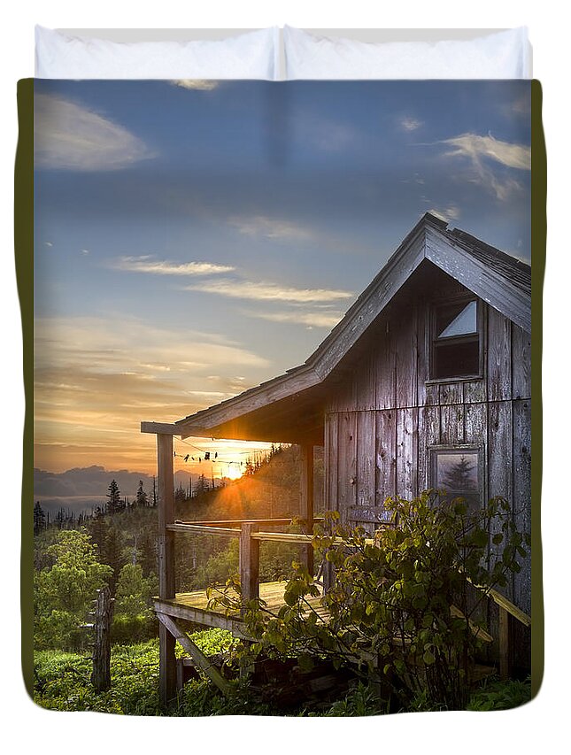 Appalachia Duvet Cover featuring the photograph Rise and Shine by Debra and Dave Vanderlaan