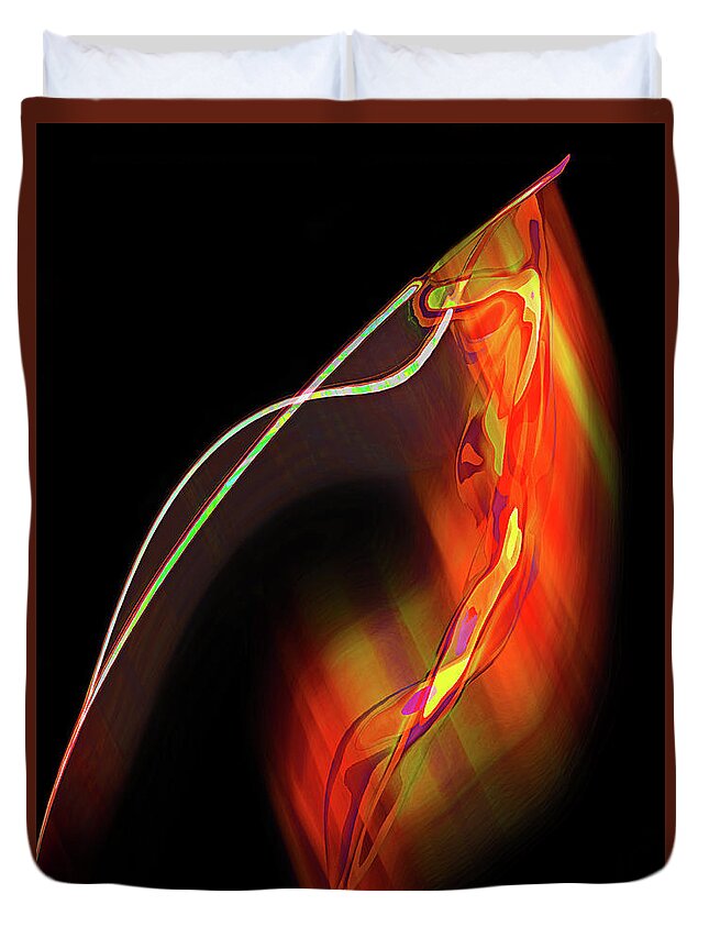Abstract Duvet Cover featuring the photograph Rise Up by Robert Mitchell