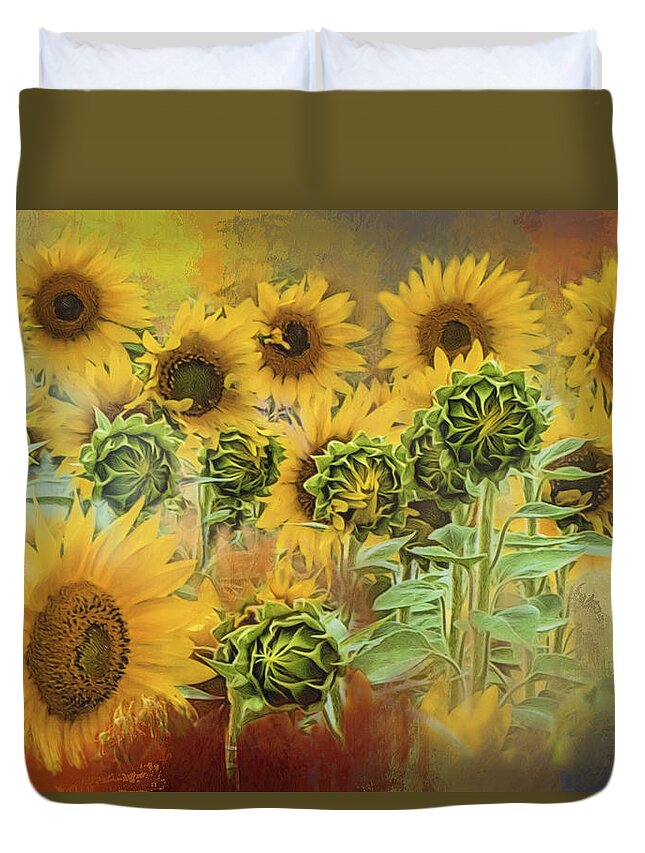 Evie Carrier Duvet Cover featuring the photograph Rising Sun by Evie Carrier