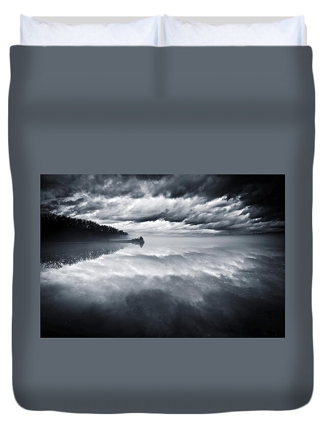 Cloudscape Duvet Cover featuring the photograph River of Dreams by Neil Shapiro