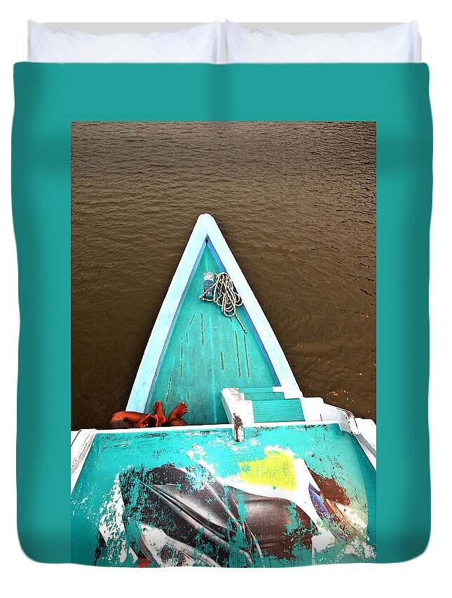  Duvet Cover featuring the photograph Sekonyer River by Darcy Dietrich