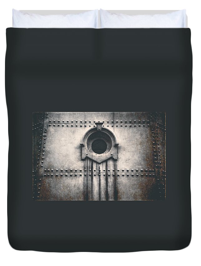 Rivets Duvet Cover featuring the photograph Rivets and Rust by Scott Norris