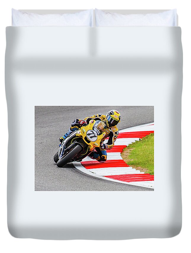 Bsb Duvet Cover featuring the photograph Road Racer - Number 71 by Ed James