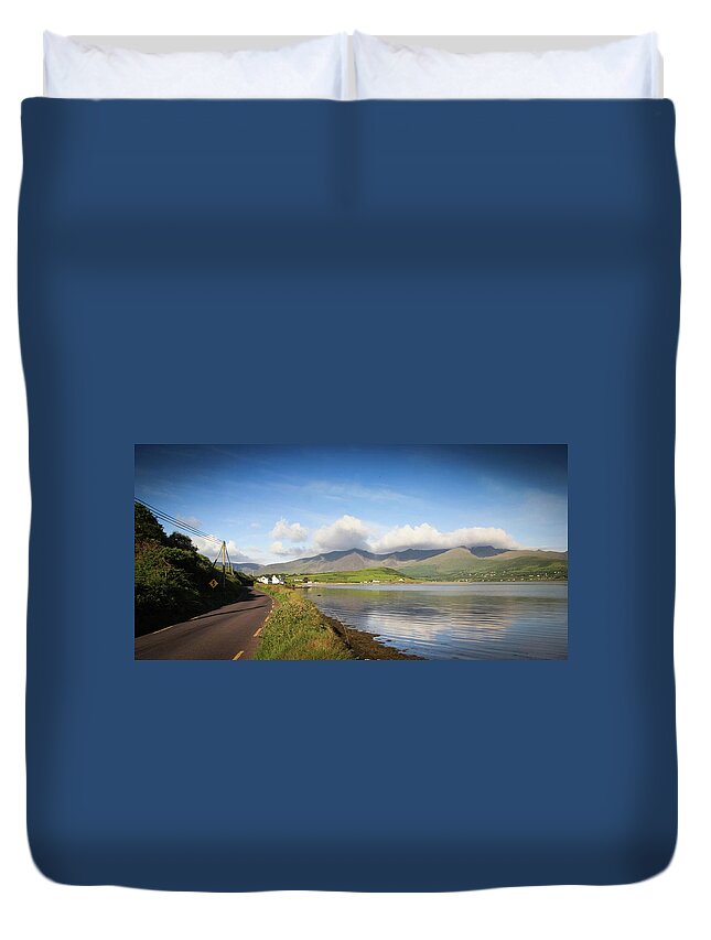 Road Duvet Cover featuring the photograph Road To Cloghane by Mark Callanan