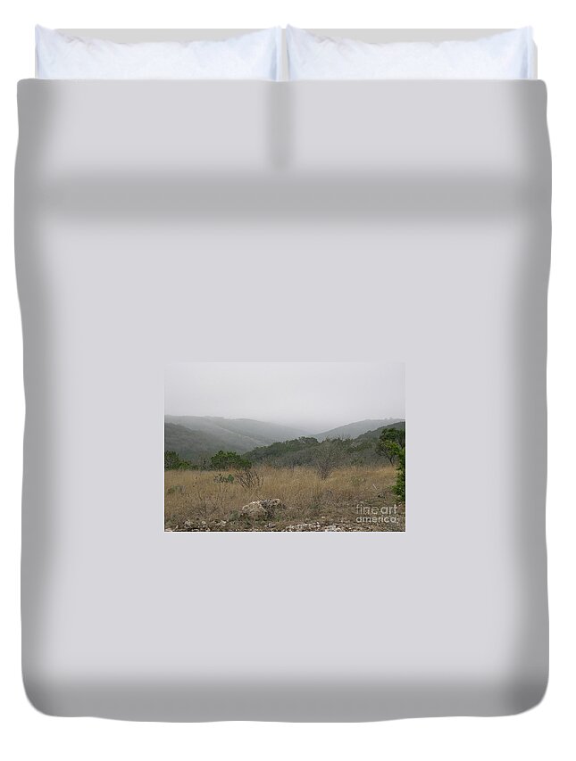 Texas Hill Country Duvet Cover featuring the photograph Road to Lost Maples by Felipe Adan Lerma