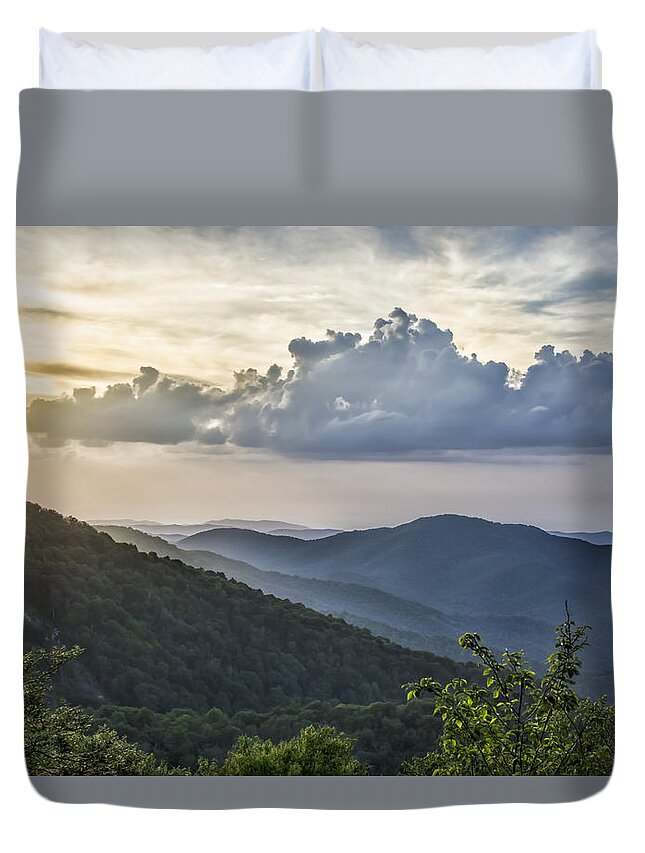 Roan Mountain Duvet Cover featuring the photograph Roan Mountain Vista by Heather Applegate