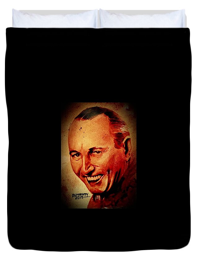 Believe It Or Not Duvet Cover featuring the painting Robert Ripley by Ryan Almighty
