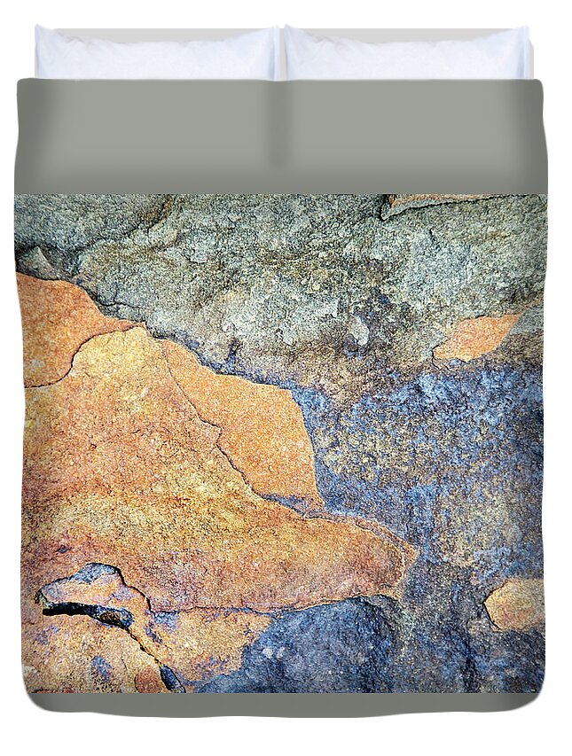 Rock Pattern Duvet Cover featuring the photograph Rock Pattern by Christina Rollo
