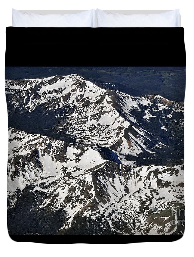 Landscape Duvet Cover featuring the photograph Rockies by Stevyn Llewellyn