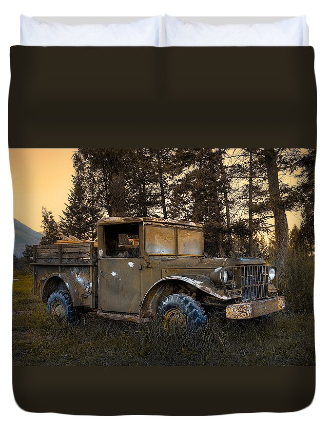 Rockies Duvet Cover featuring the photograph Rockies Transport by Wayne Sherriff