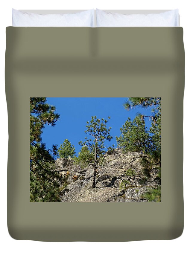 Nature Duvet Cover featuring the photograph Rockin' Tree by Ben Upham III