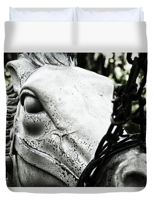 Children Duvet Cover featuring the photograph Rocking Nightmare by Travis Rogers